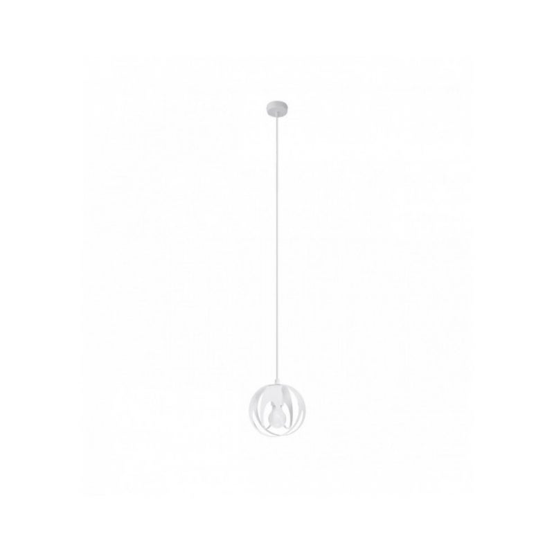 Lampa wisząca TULOS 1 biała, nowoczesna - 16x16x125cm Sollux