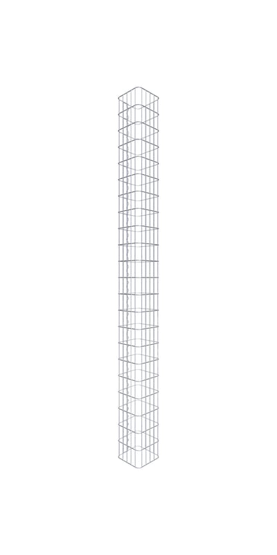 Kolumna gabionowa 27 x 27 cm, kwadrat MW 5 x 10 cm - Wysokość: 2,20 m