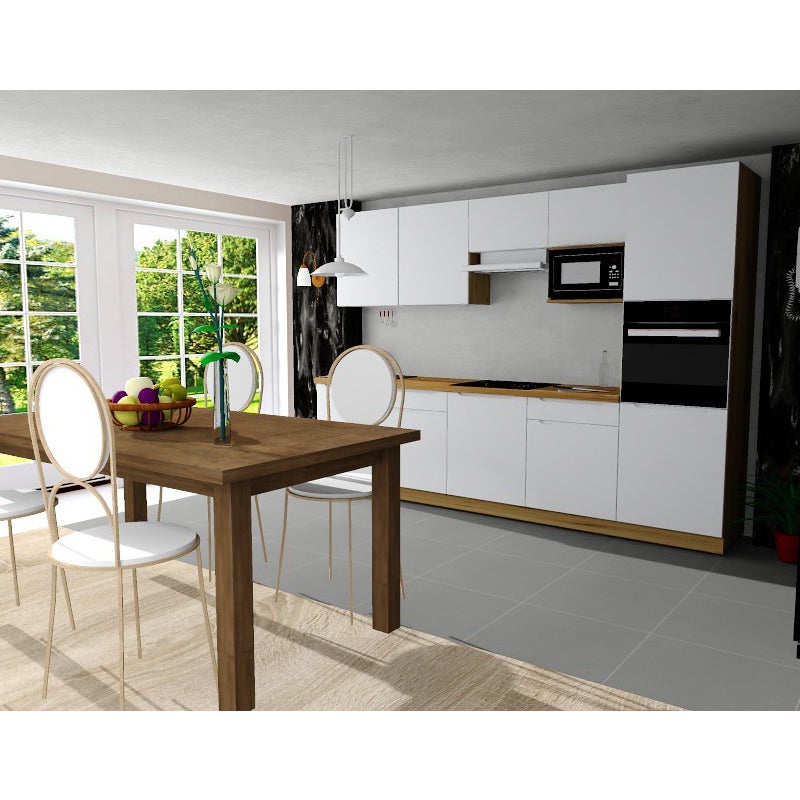 Szafka kuchenna wisząca ISABEL W80 czarny mat/dąb artisan