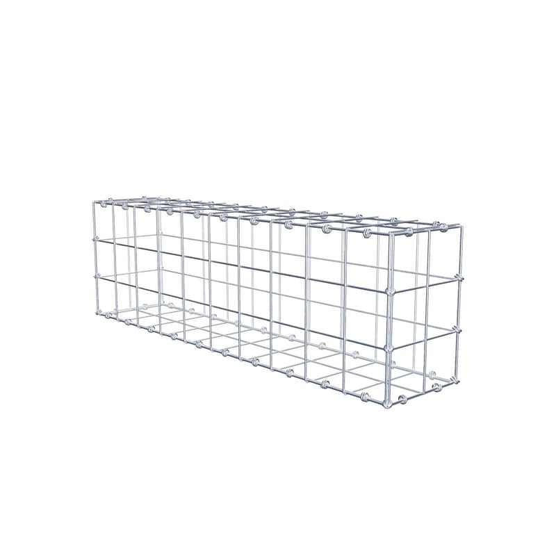 Gabion 100 cm x 30 cm x 20 cm (dł. x wys. x gł.), rozmiar oczek 10 x 10 cm, pierścień spiralny