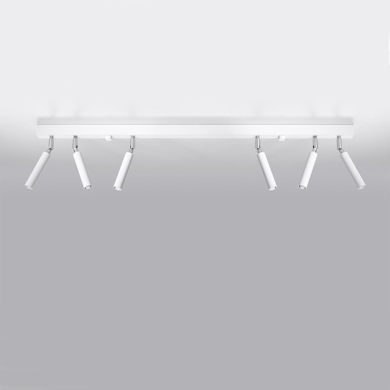 Plafon EYETECH 6 biały, nowoczesny - 100x3x20cm Sollux
