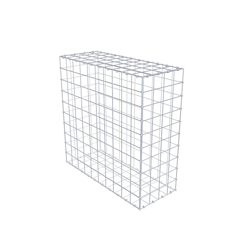 Gabion 100 cm x 100 cm x 40 cm (dł. x wys. x gł.), rozmiar oczka 10 x 10 cm, pierścień spiralny