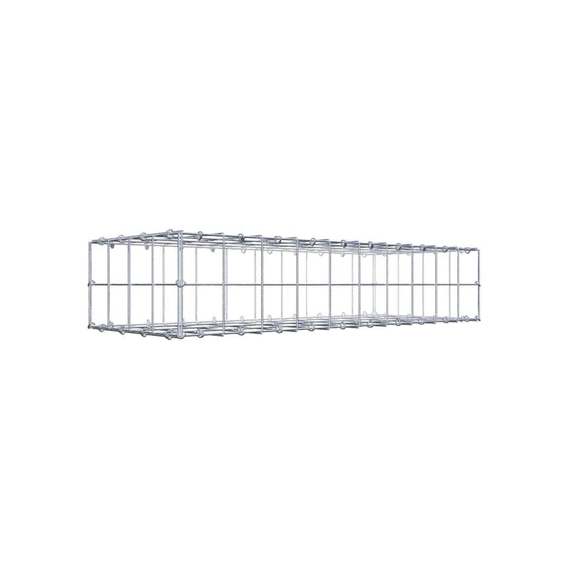 Gabion 100 cm x 20 cm x 40 cm (dł. x wys. x gł.), rozmiar oczka 10 cm x 10 cm, pierścień typu C