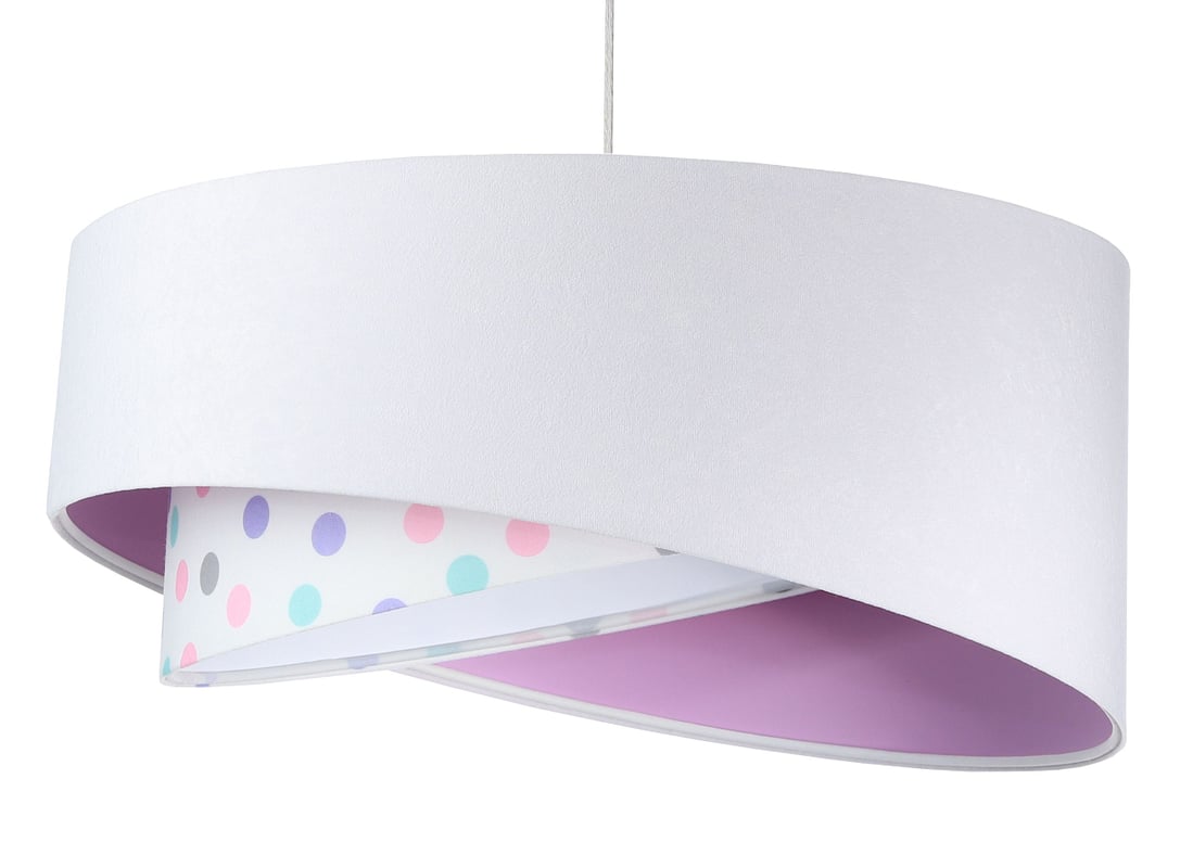 Lampa wisząca SPECK biała/fioletowa