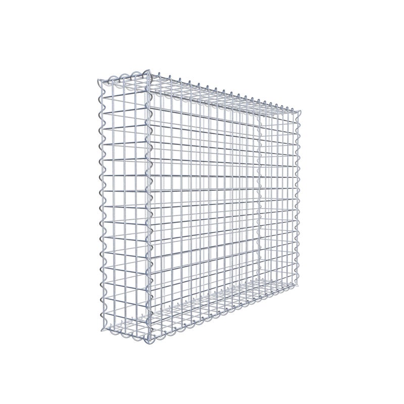 Gabion 100 cm x 80 cm x 20 cm (dł. x wys. x gł.), rozmiar oczek 5 cm x 5 cm, spirala