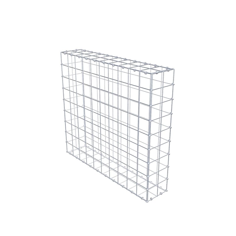 Gabion 100 cm x 90 cm x 20 cm (dł. x wys. x gł.), rozmiar oczka 10 x 10 cm, pierścień spiralny