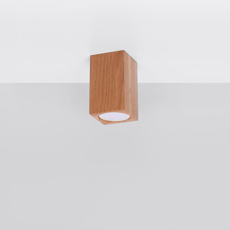 Plafon KEKE 10 dąb, skandynawski - 6x6x10cm Sollux