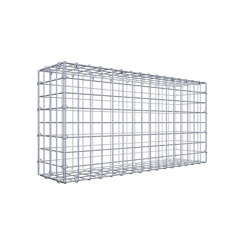 Gabion 80 cm x 40 cm x 20 cm (dł. x wys. x gł.), rozmiar oczka 5 cm x 5 cm, pierścień typu C