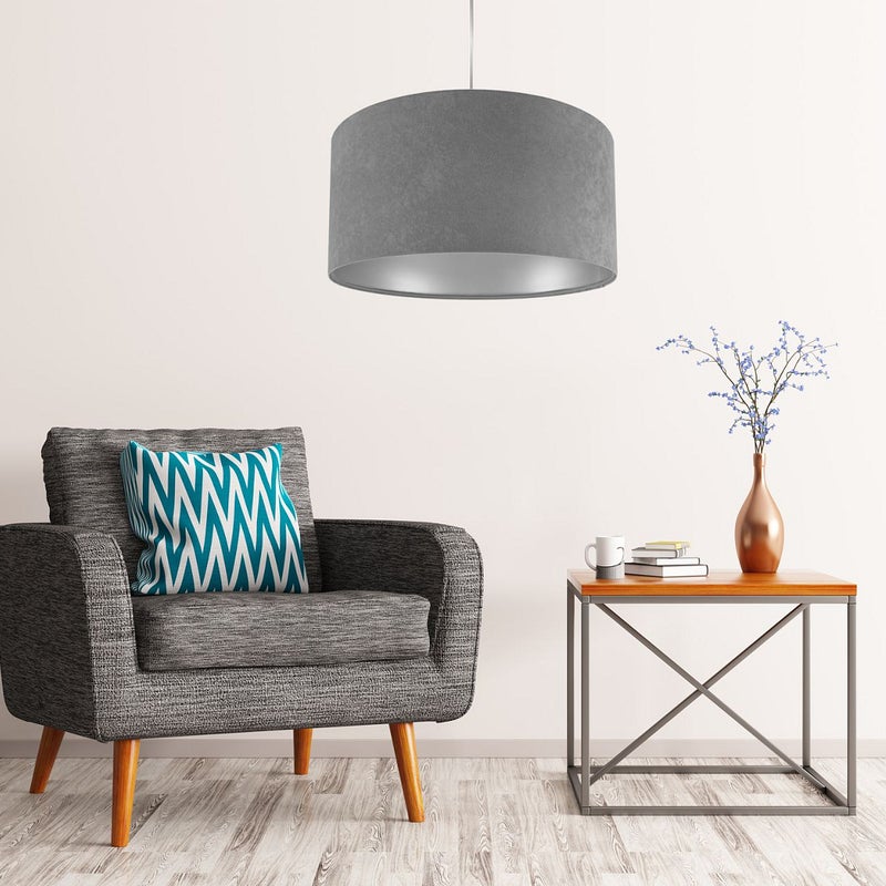 Lampa wisząca HOME 60 szara/srebrna