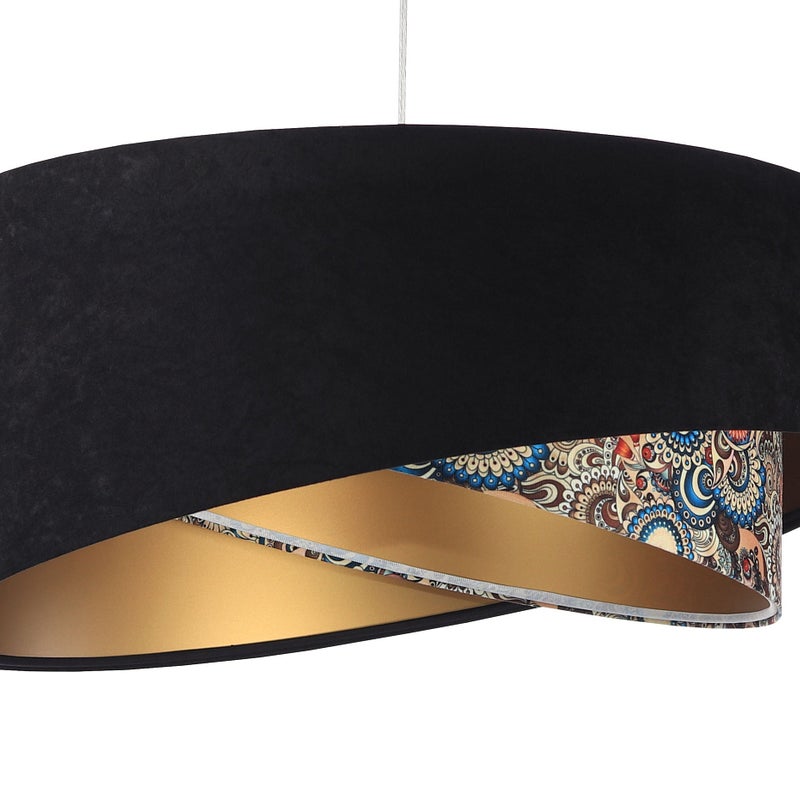 Lampa wisząca BLACK PATTERN czarna/złota