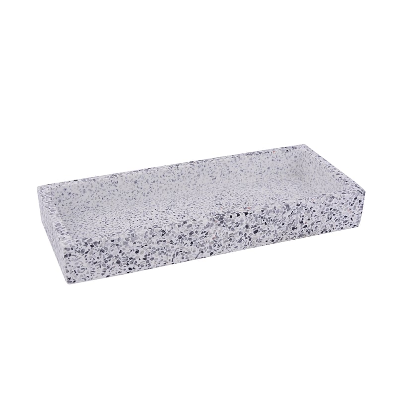 TERRAZO wielofunkcyjna brodzik łazienkowy - biały / terrazzo - SENSEA