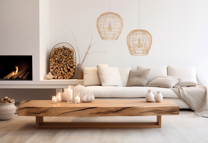 Nowodvorski Lighting Haiti lampa wisząca 1x25 W biała-drewno 11163