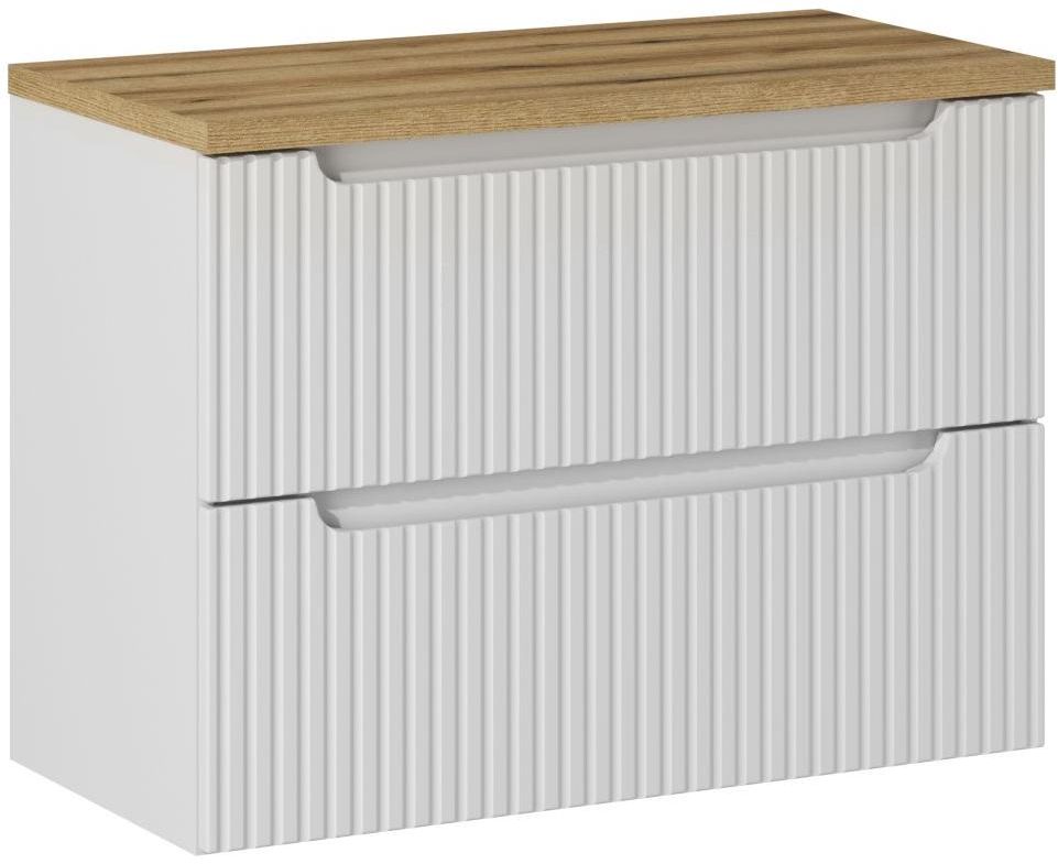 Zestaw Comad Nova White/Oak szafka z blatem 80 cm wisząca biały/dąb SET-NOW B OAK 80CM S - Wysyłka w 24h