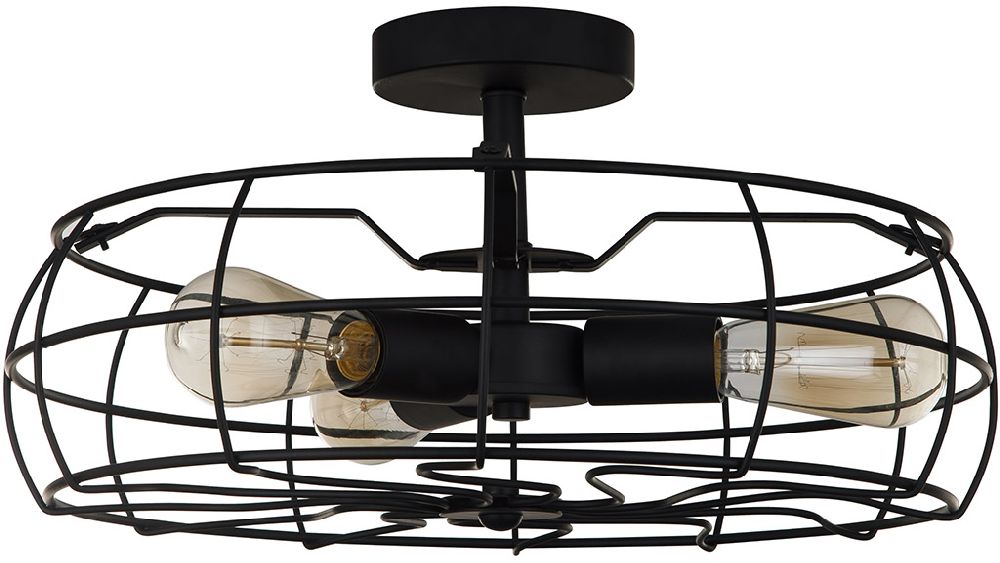 Italux Rayo lampa podsufitowa 3x60 W czarna MXM-2580/3 BK