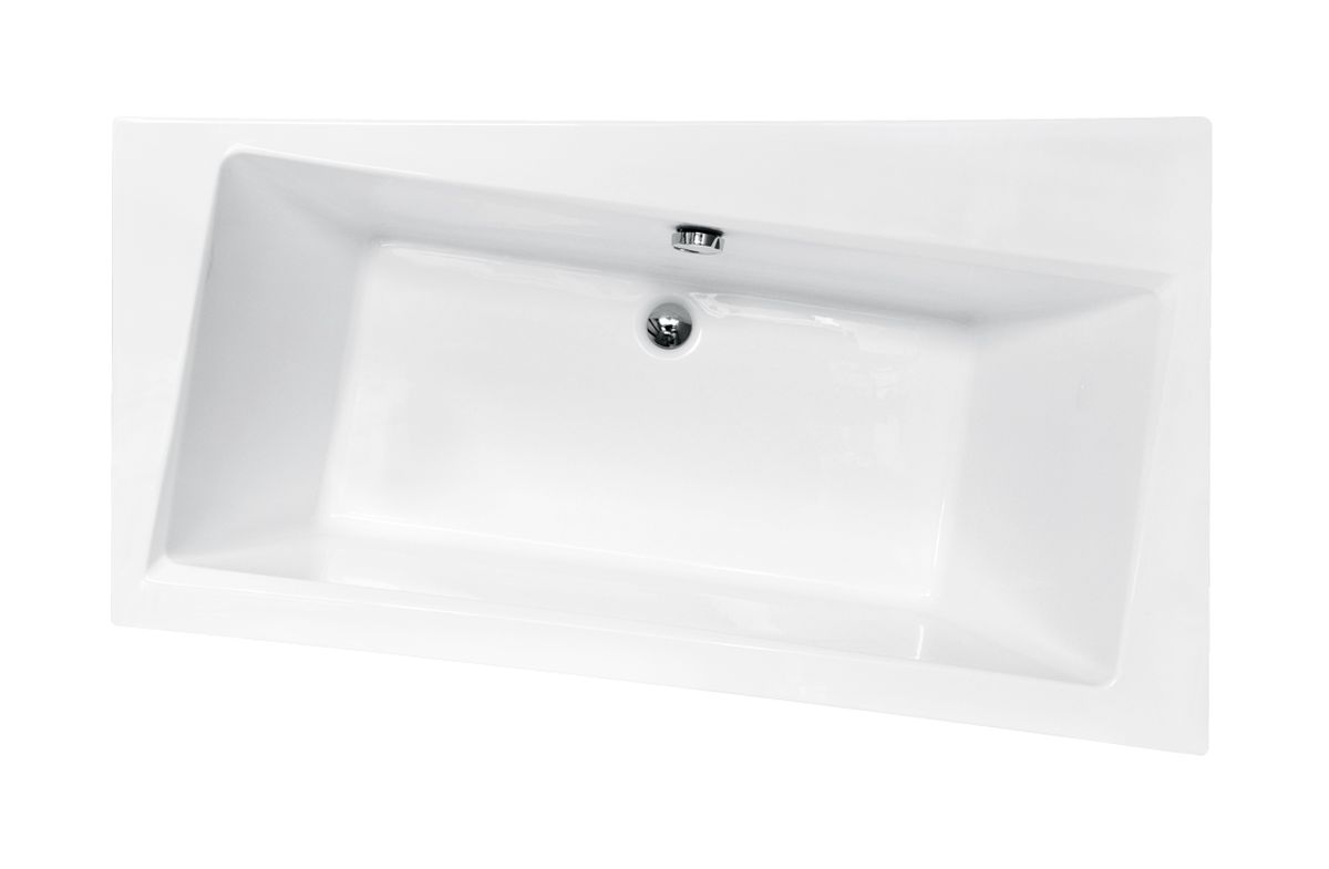 Besco Infinity wanna narożna 160x100 cm prawa bała #WAI-160-NP