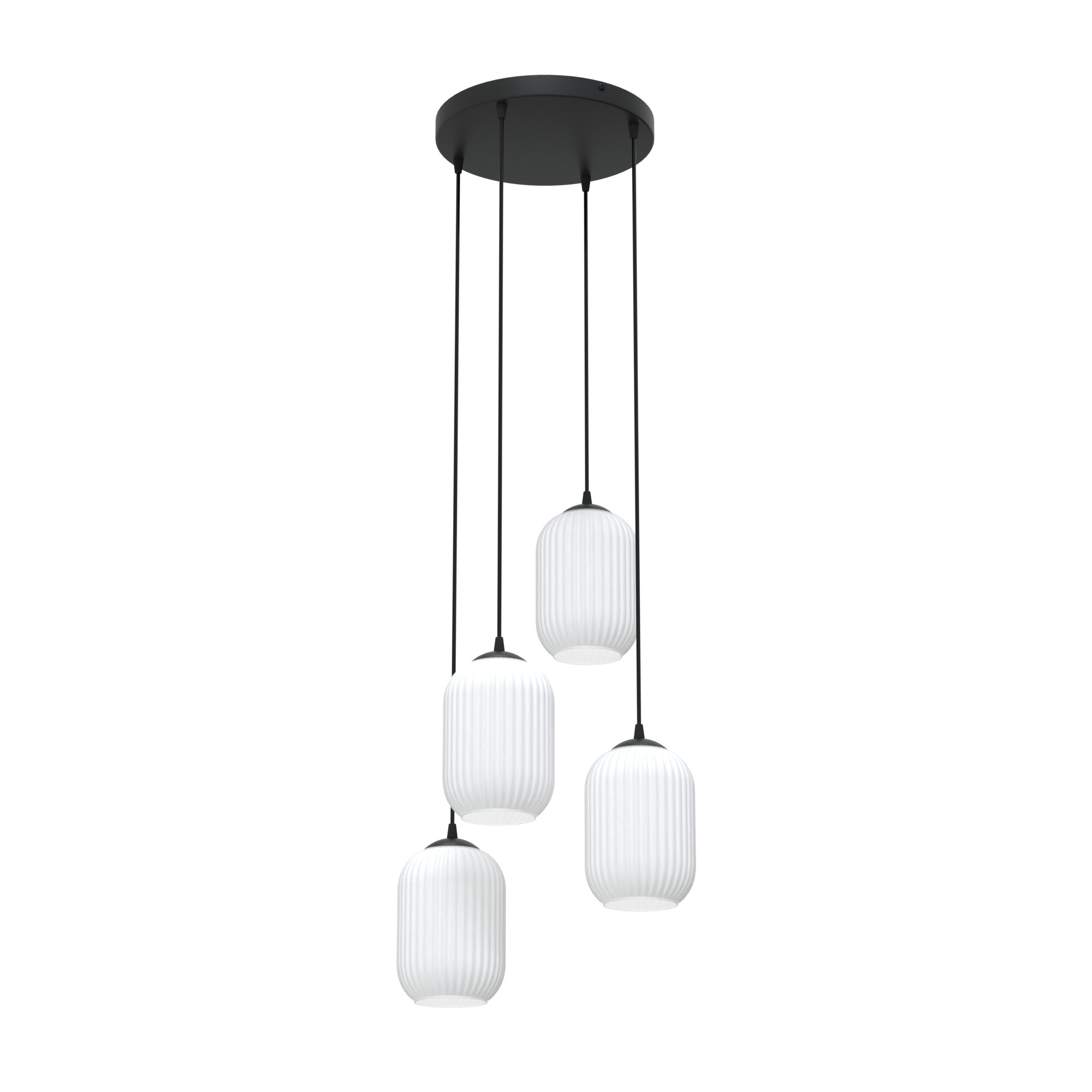 Emibig Verdi lampa wisząca 4x15 W biała-czarna 1435/4PREM