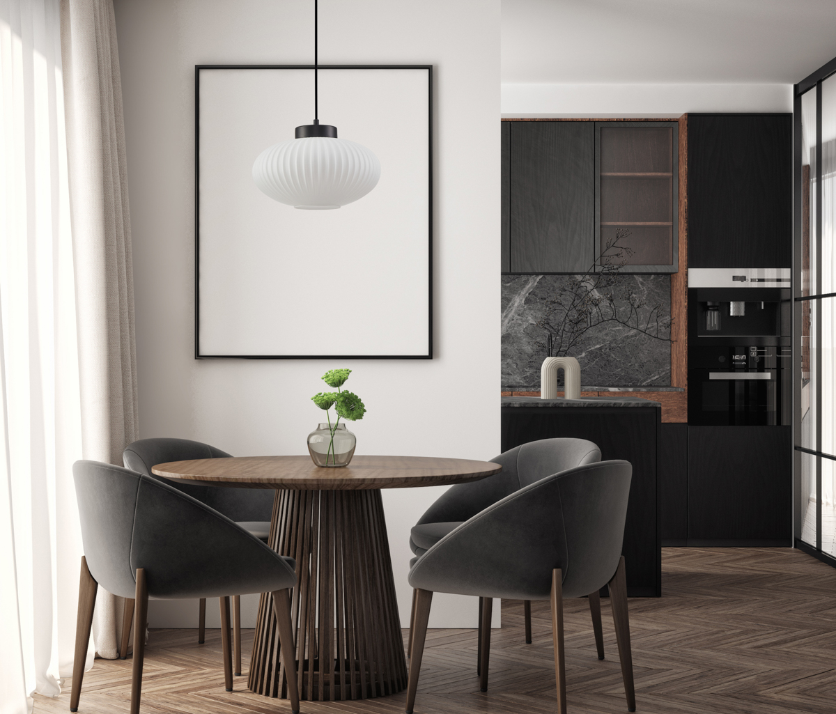 Italux Groste lampa wisząca 1x40 W biała-czarna PND-52376-1-BK