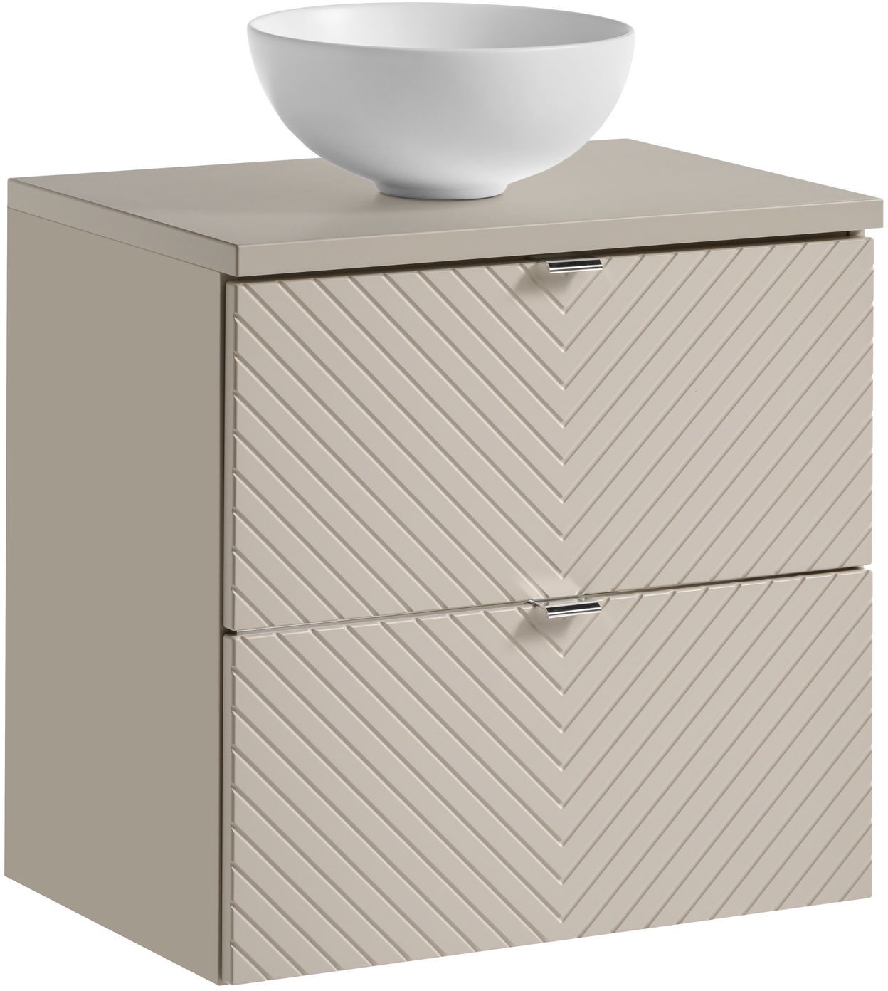Zestaw Comad Viva Cashmere szafka 60x39x57 cm podumywalkowa wisząca kaszmir z blatem i umywalką SET-VIC B CASHMERE 60CM S UN DOMI MW