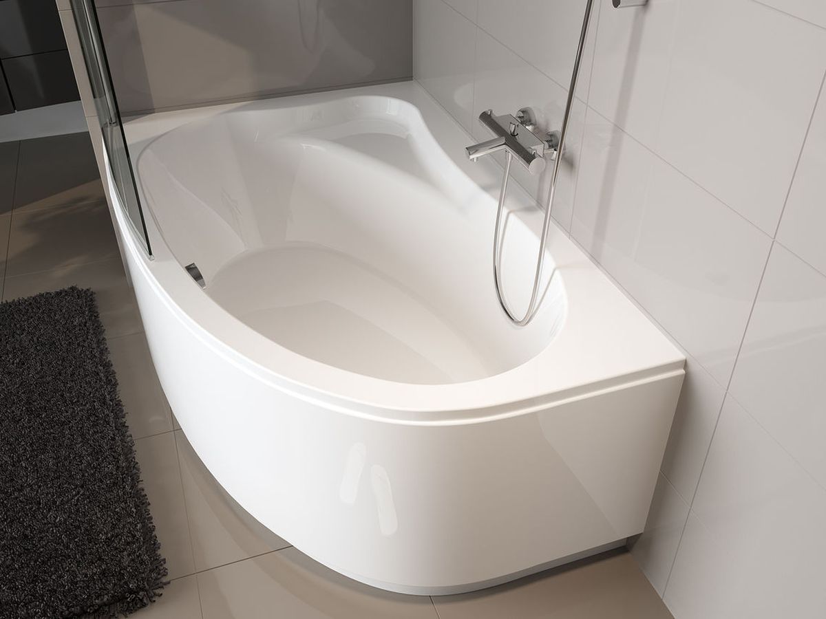 Riho Aryl wanna narożna 140x90 cm prawa biały błyszczący B019001005 - Wysyłka w 24h
