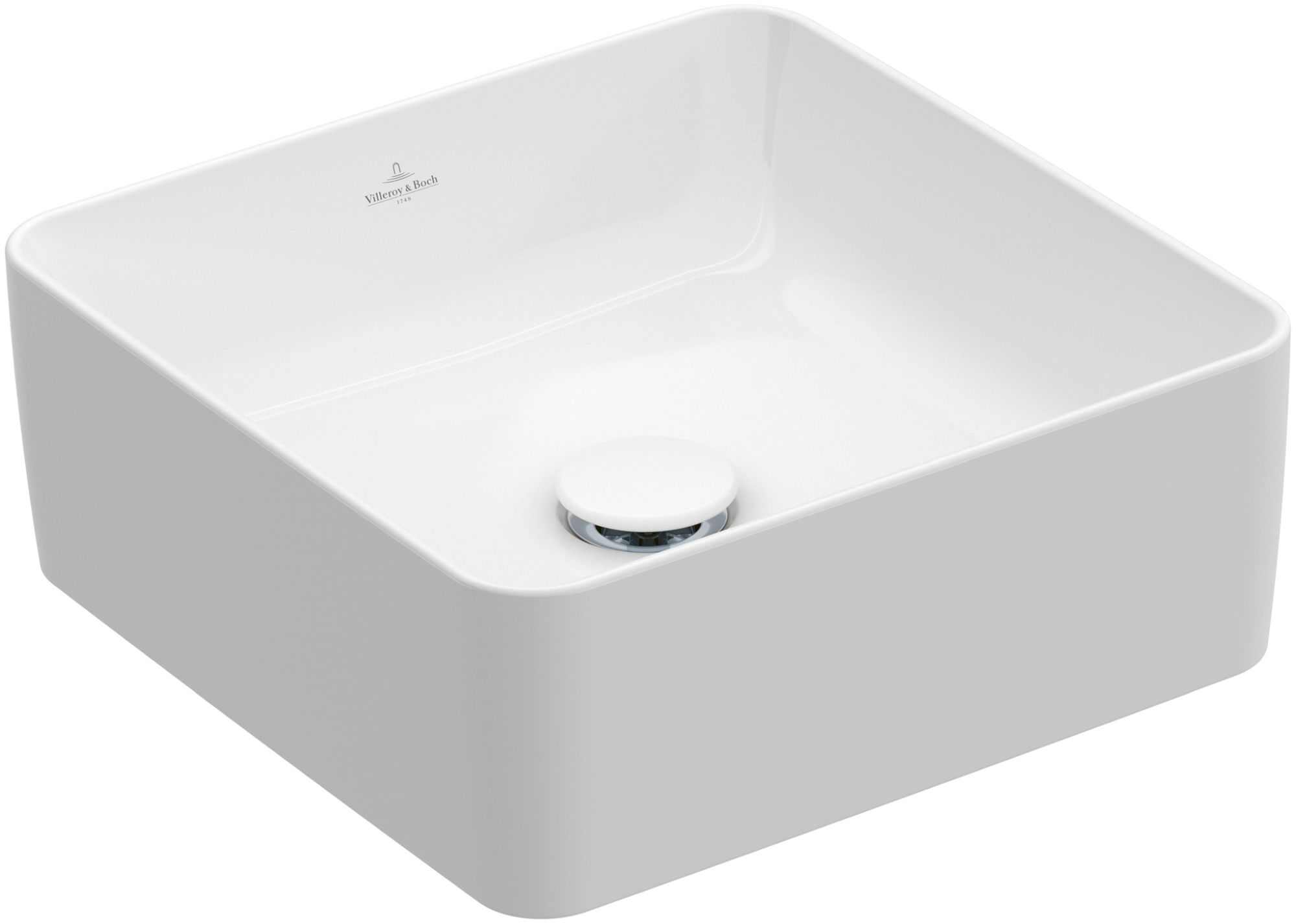 Villeroy & Boch Collaro umywalka 38 cm nablatowa kwadratowa CeramicPlus Weiss Alpin 4A2138R1