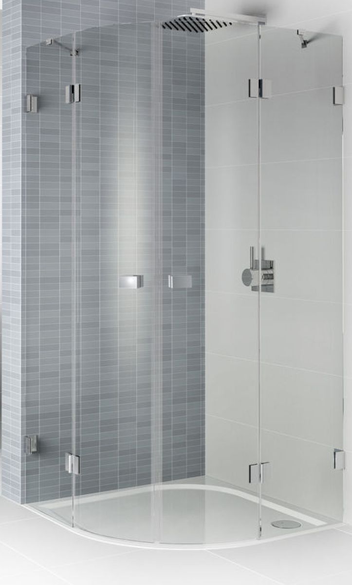 Riho Scandic NXT X309 kabina prysznicowa 90x90 cm półokrągła czarny mat/szkło przezroczyste G001107121