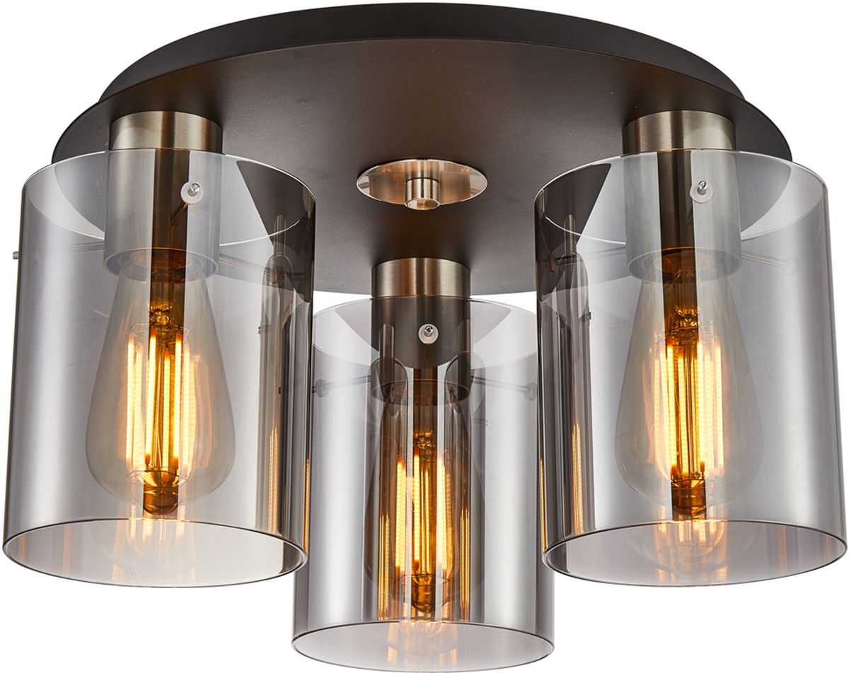 Italux Sardo lampa podsufitowa 3x40 W szara-nikiel SPL-5581-3SC-SC-SG