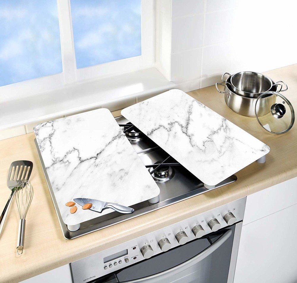 Wenko Universal płyta kuchenna wielofunkcyjna szklana 2 szt szary 53895100 - Wysyłka w 24h