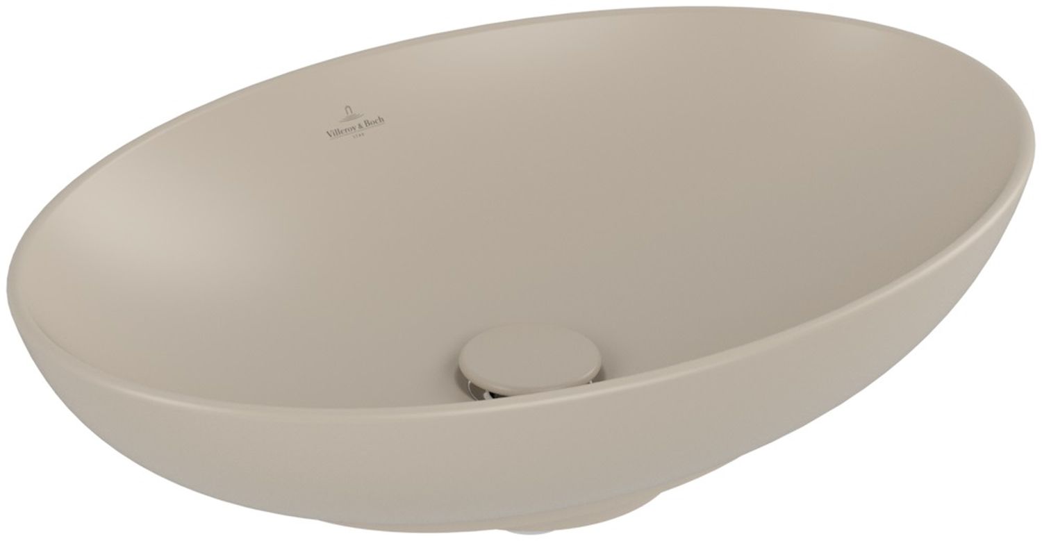 Villeroy & Boch Loop & Friends umywalka 56x38 cm nablatowa owalna CeramicPlus Almond 4A4701AM