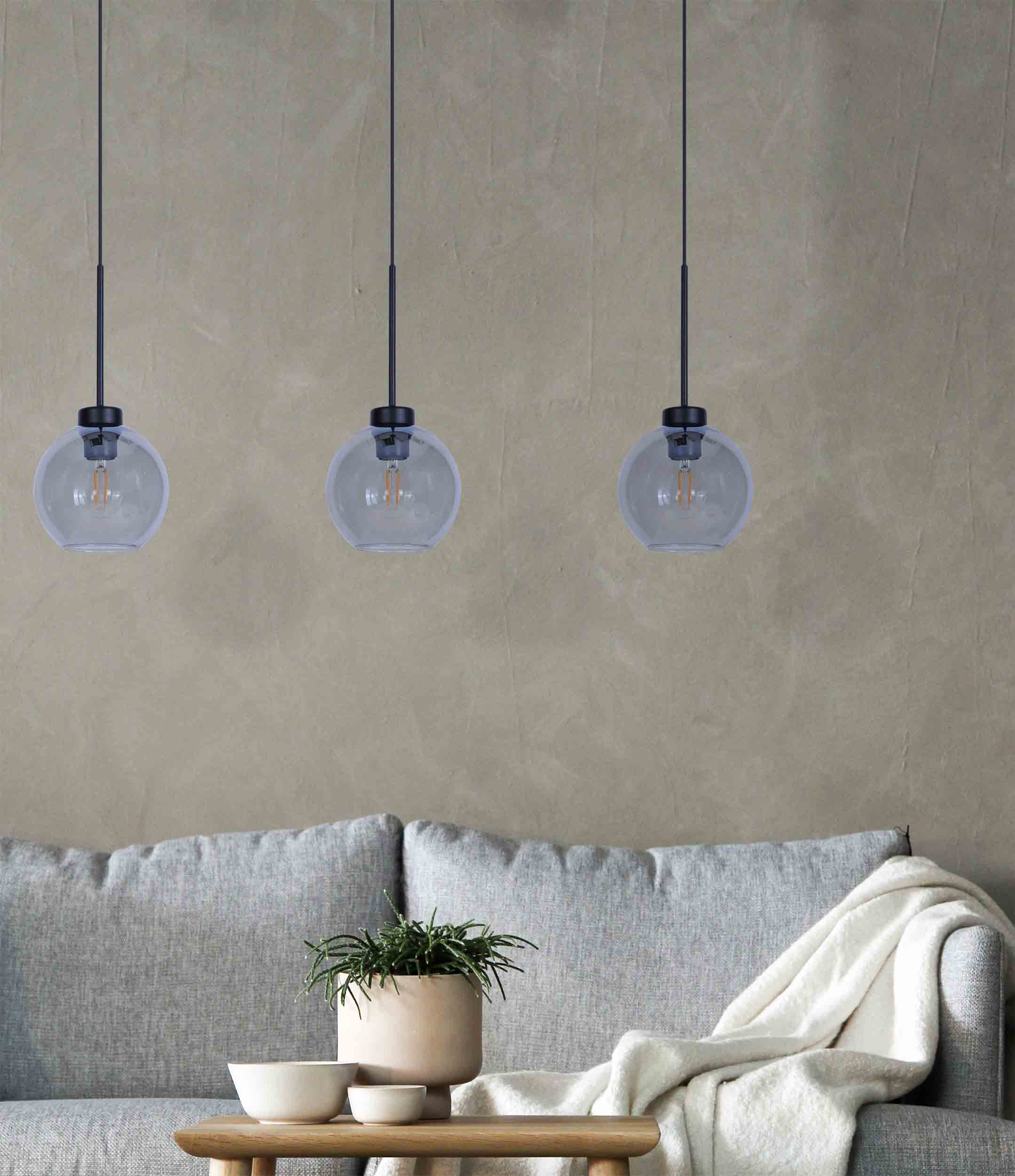 Kaja Aldar lampa wisząca 1x60W czarny/grafitowy K-4878