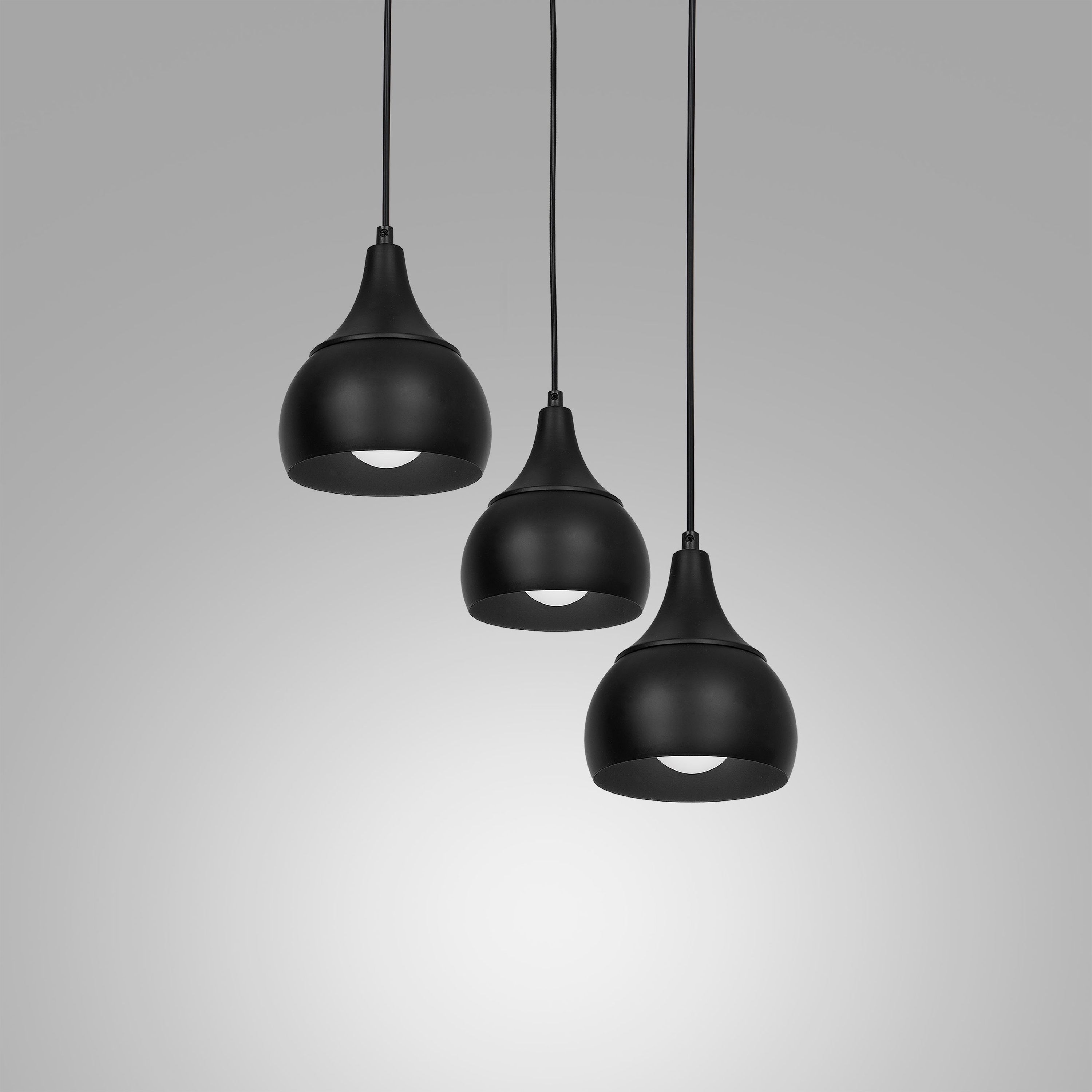 Luminex Aktan lampa wisząca 3x60W czarna 3376
