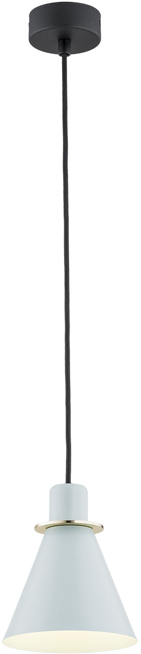 Argon Beverly lampa wisząca 1x15W błękitny mat/mosiądz 4682