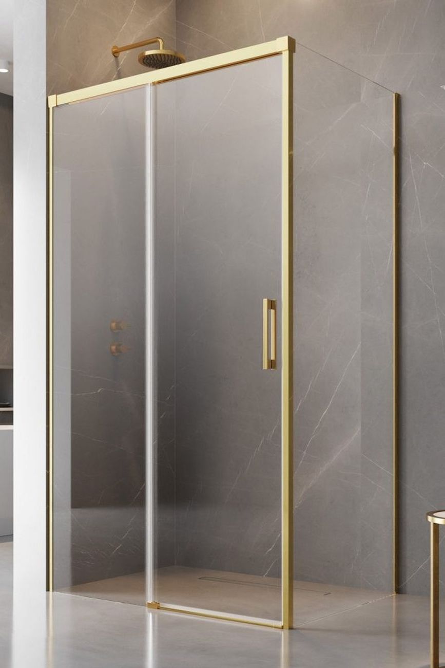 Radaway Idea Gold KDJ drzwi prysznicowe 100 cm lewe złoty połysk/szkło przezroczyste 387040-09-01L