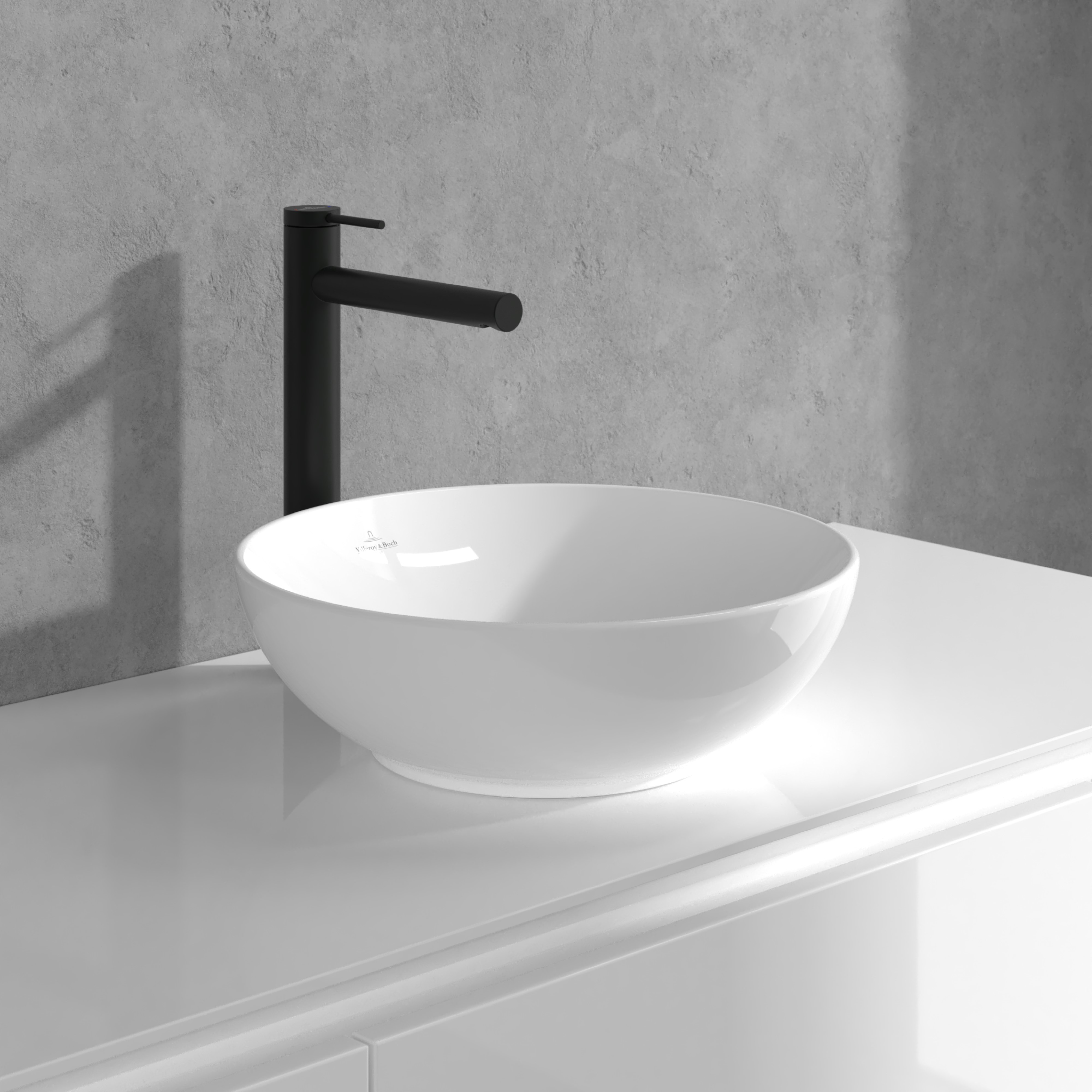 Villeroy & Boch Loop & Friends bateria umywalkowa stojąca wysoka czarny mat TVW106106153K5