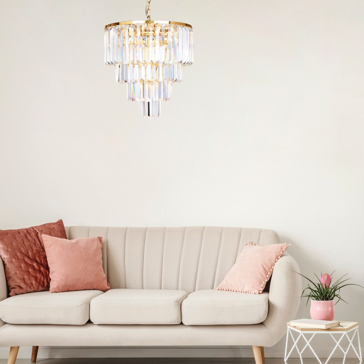 Zuma Line Amedeo lampa wisząca 5x40W złoty/kryształ 17106/4+1-GLD - Wysyłka w 24h