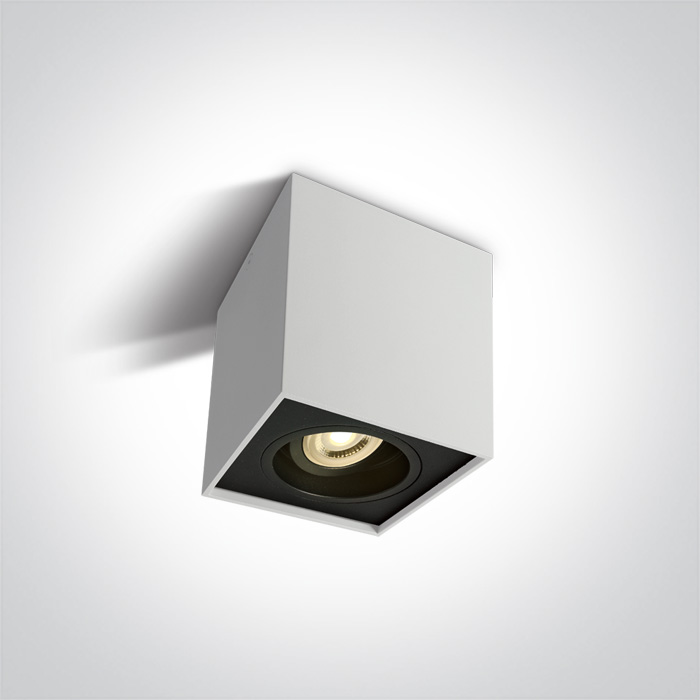 One Light Karlowasi lampa podsufitowa 1x10W biały/czarny 12105YA/W