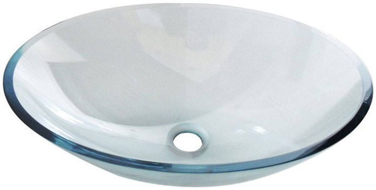 Sapho Beauty Pure umywalka 52x37,5 cm nablatowa owalna przezroczysta 2501-12
