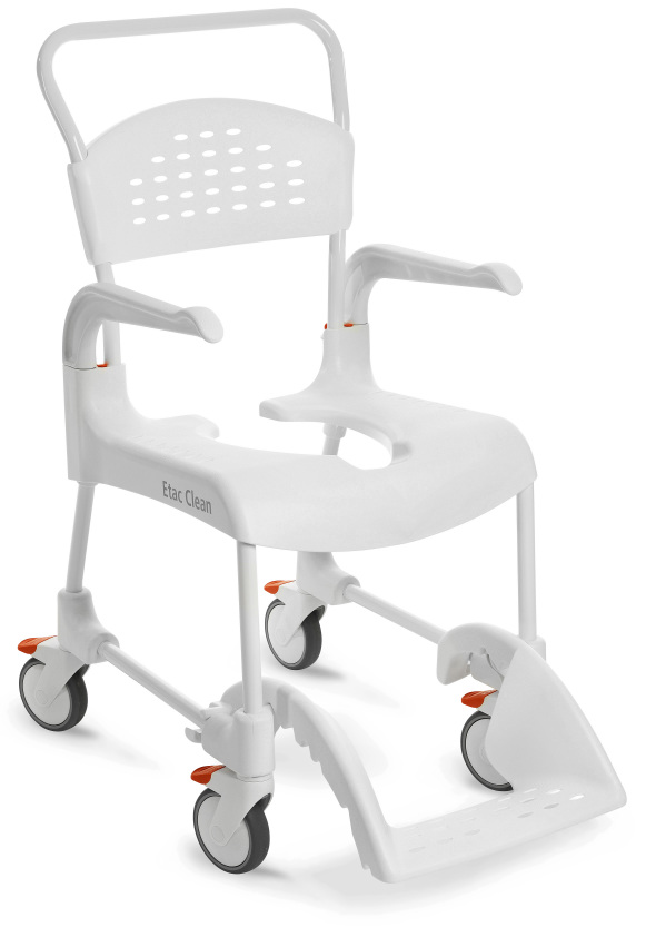 Etac Clean wózek inwalidzki z funkcją toalety biały 80229269
