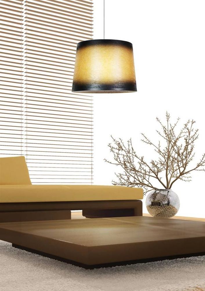 Candellux Sandy lampa wisząca 1x60W czarny/żółty 31-29850