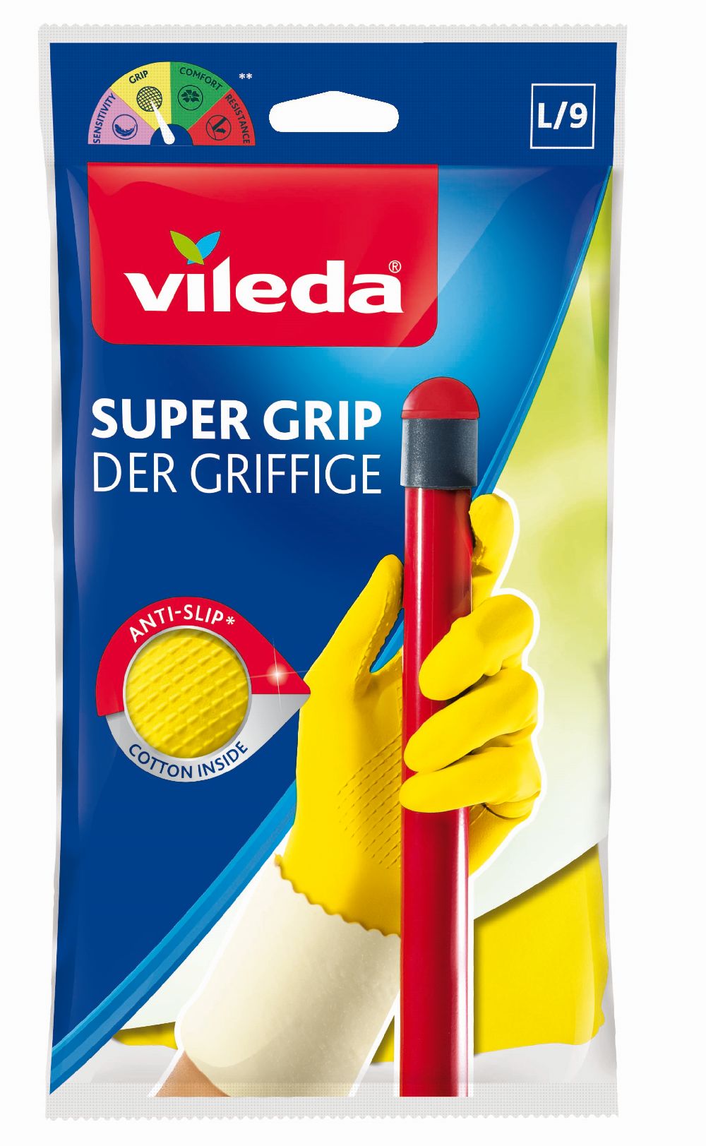 Vileda Super Grip rękawice rozmiar L 166775
