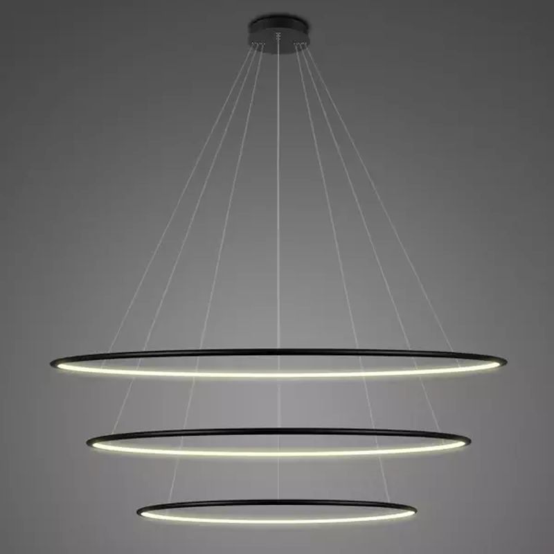 Altavola Design Ledowe Okręgi lampa wisząca 113W czarny LA075/P_120_in_4k_black_dimm