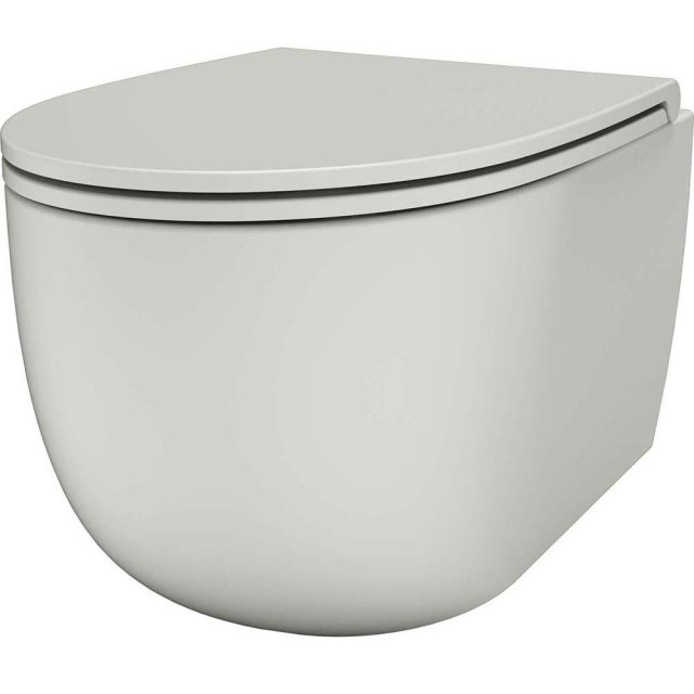 SDR CERAMICHE Miska podwieszana BULL GRIGIO bezkołnierzowa wirowa z d