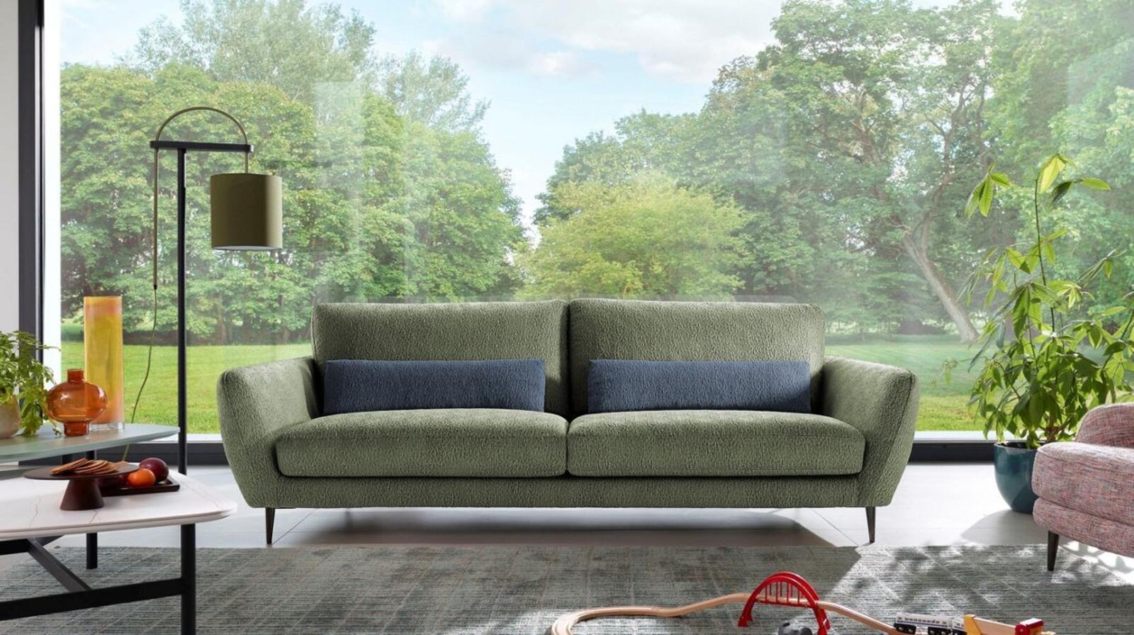 Sofa tapicerowana zielona Saint Germain duża