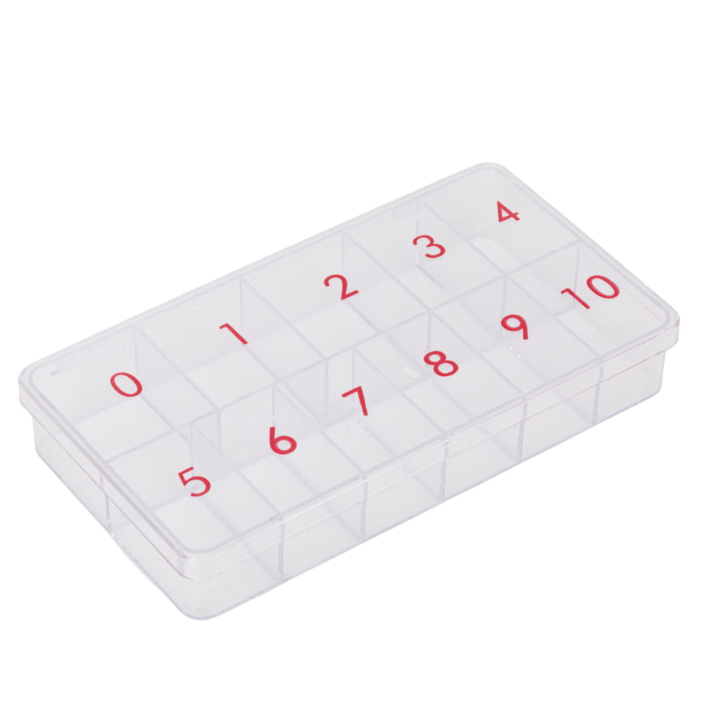 Pudełko ekspozytor kasetka box organizer przezroczysty 11 komór