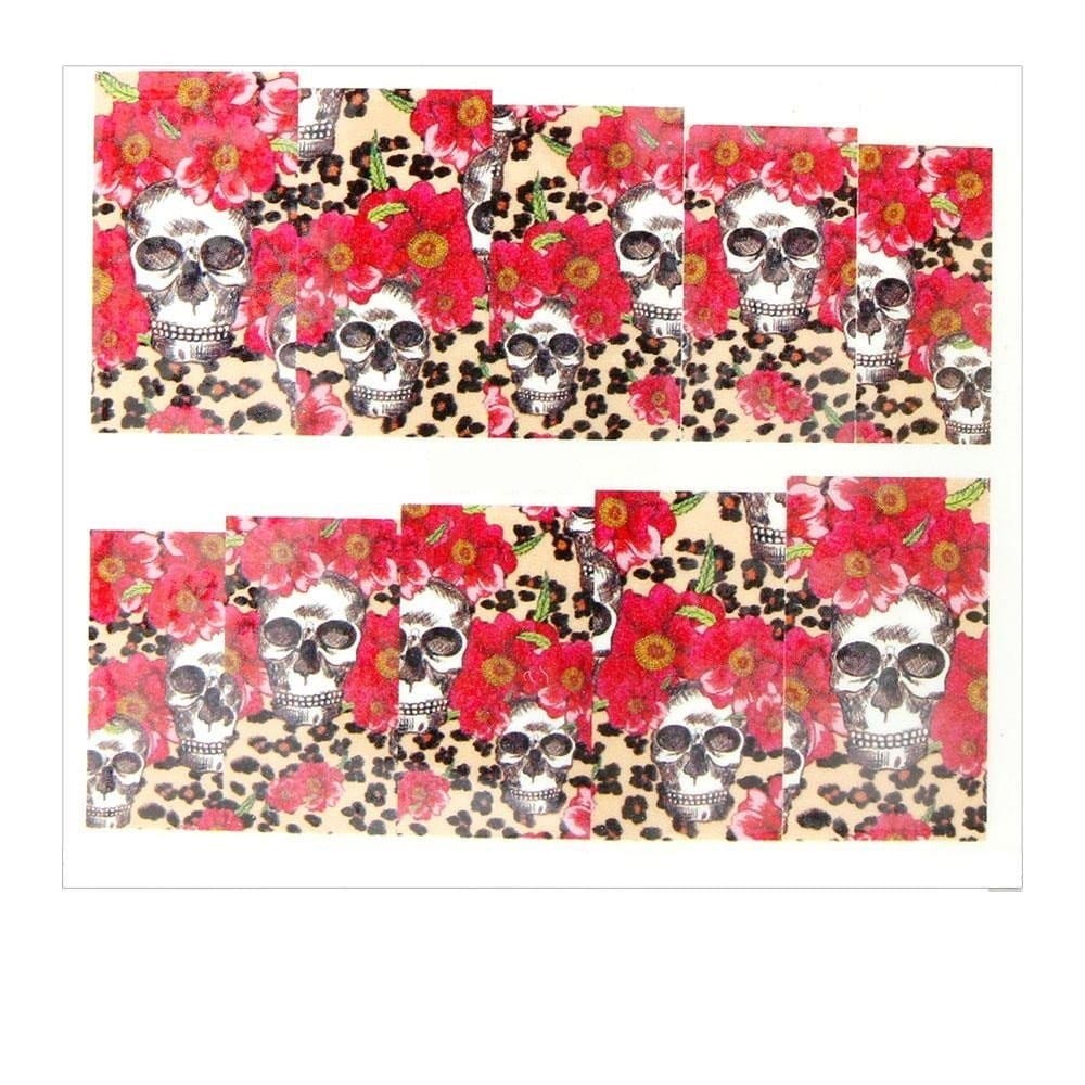 Naklejki wodne do paznokci arkusz 6,5 x 5,5cm na 10 palców yb Nr 957