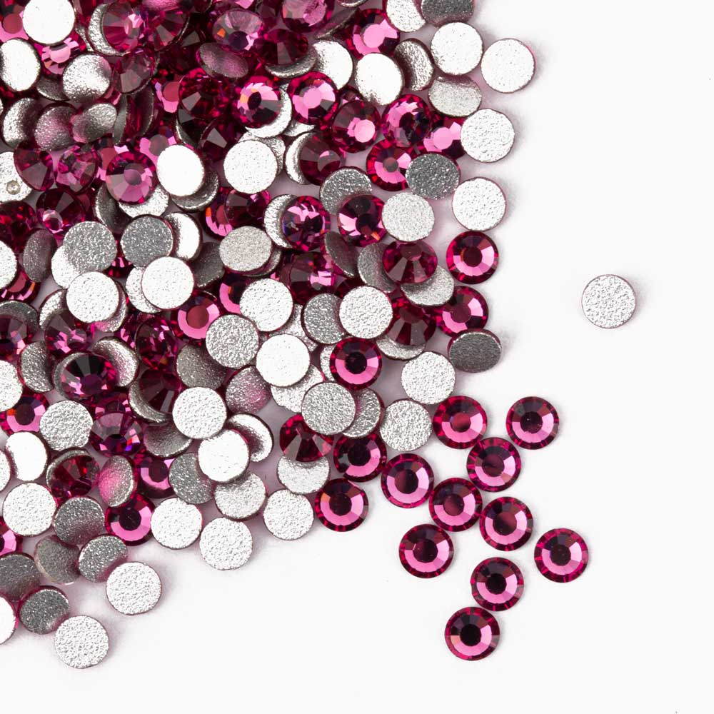 Cyrkonie do paznokci szklane SS10 Fuchsia ok.50 szt