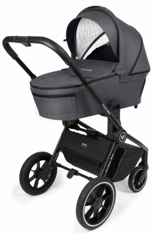 Muuvo, Quick 3.0 - wózek spacerowy z gondolą Standard i wyposażeniem-Iron Graphite