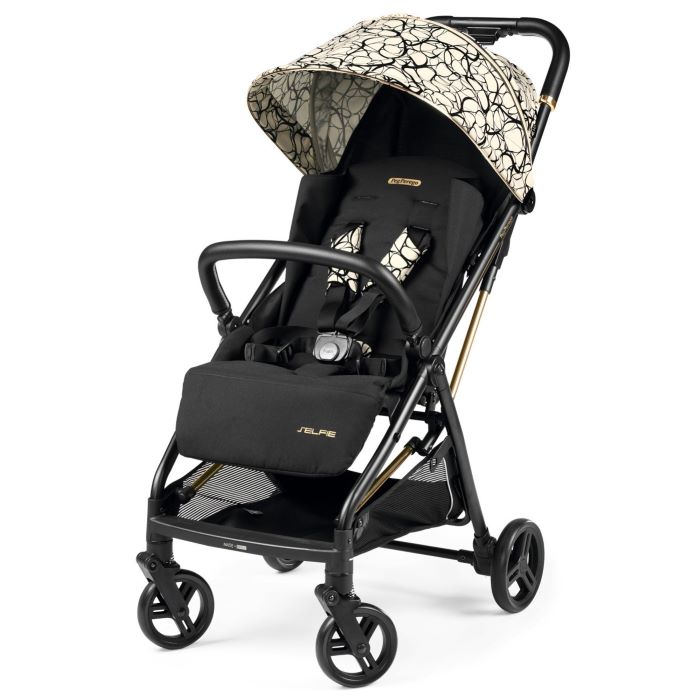 Peg Perego Selfie - kompaktowy wózek spacerowy-Graphite Gold