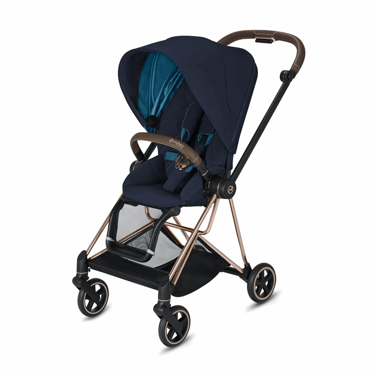 Cybex, Mios 2.0 - wózek spacerowy klasy Premium-Nautical Blue-Chrome z czarną rączką