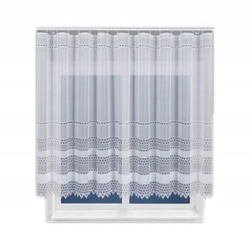 Firanka żakardowa 018669 - wys 150x350 cm biała