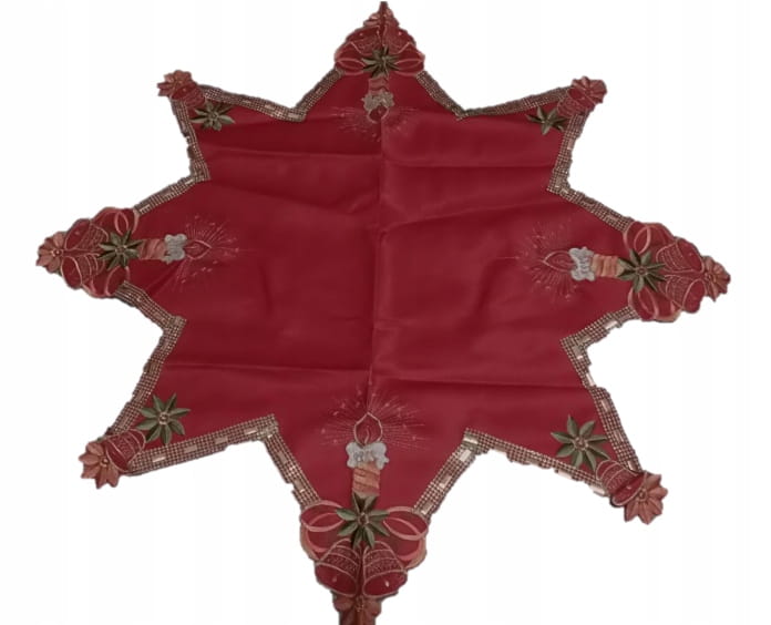 Bieżnik świąteczny gwiazdka 85x85 - uroczysty dodatek na Wigilię,